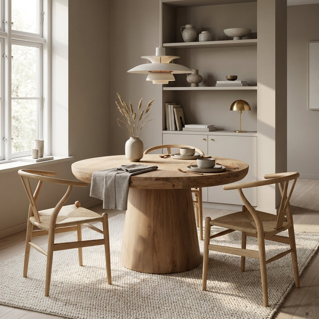 Rundt Spisebord i teaktræ (ID195)