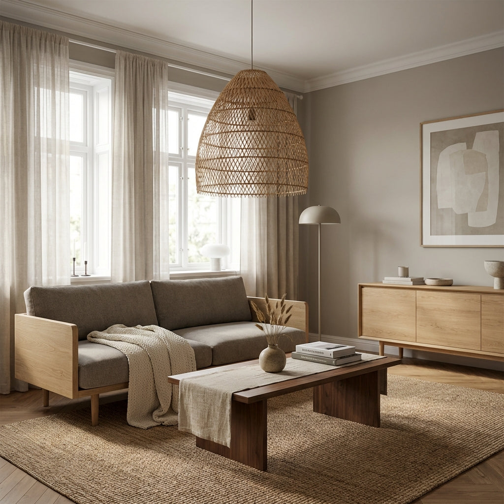 Bambus pendellampe – Konisk form (ID276)