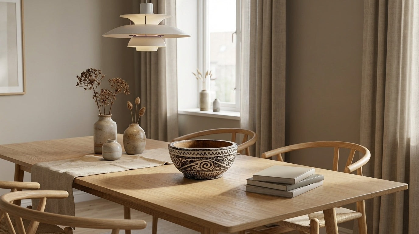 Træskål i tribal-stil (ID254)