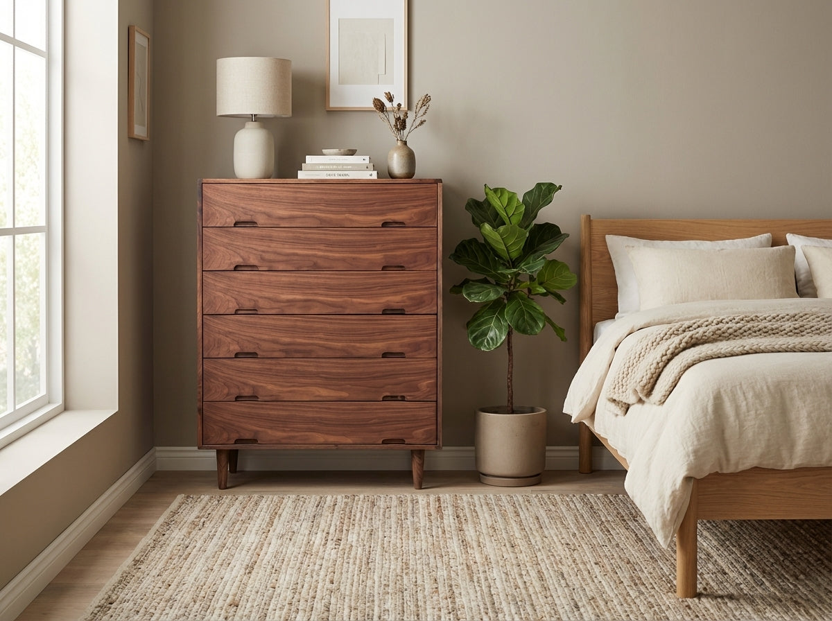 Moderne kommode i valnød (ID162)