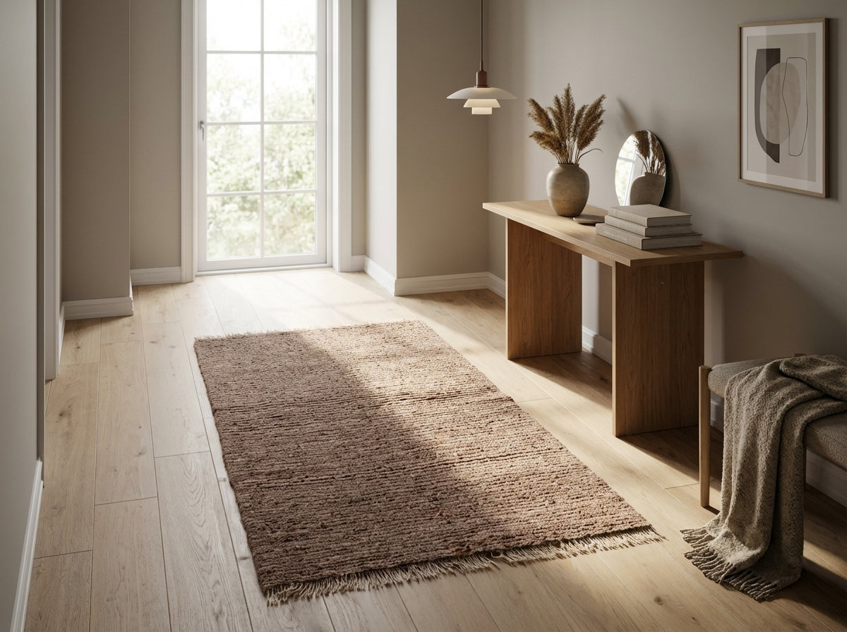 Kelim tæppe – Heathered Rose & Taupe (ID320)