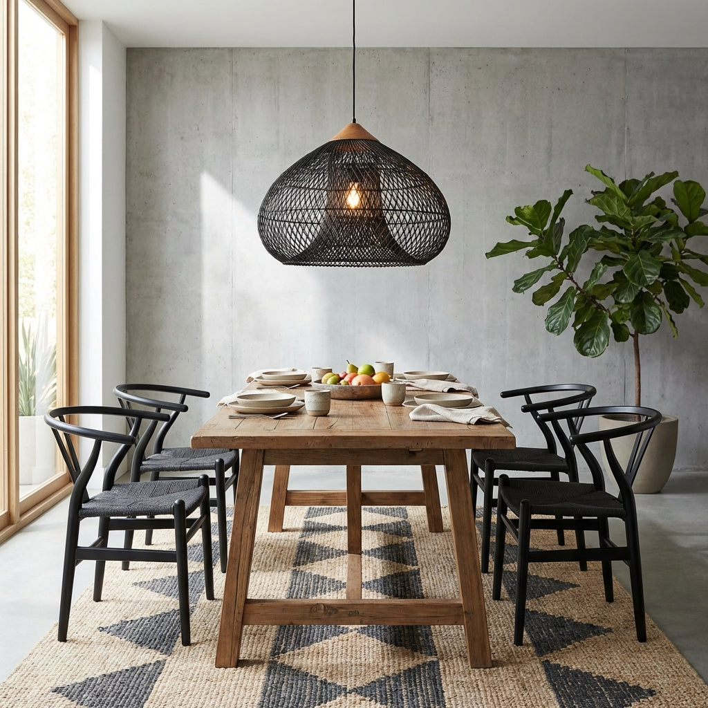 Sort oval lampe (ID271)