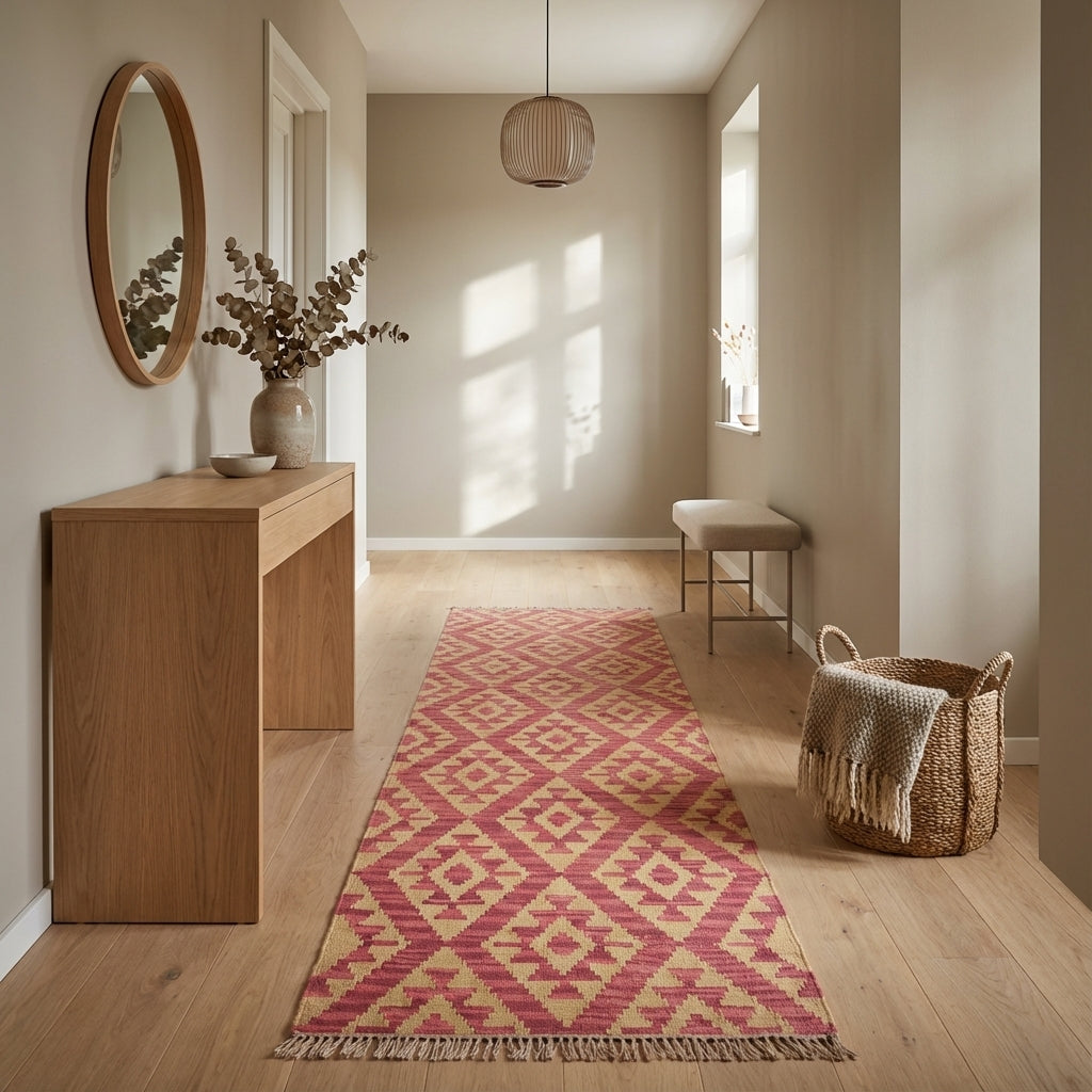 Kelim tæppe – Moderne Uld & Garn Fladvævet (ID290)