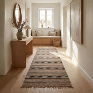 Kelim tæppe – Moderne Uld & Garn Fladvævet (ID295)