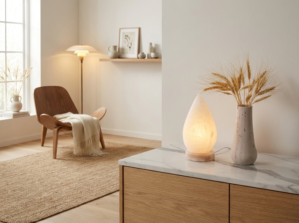 Moderne bordlampe i sten (ID54)