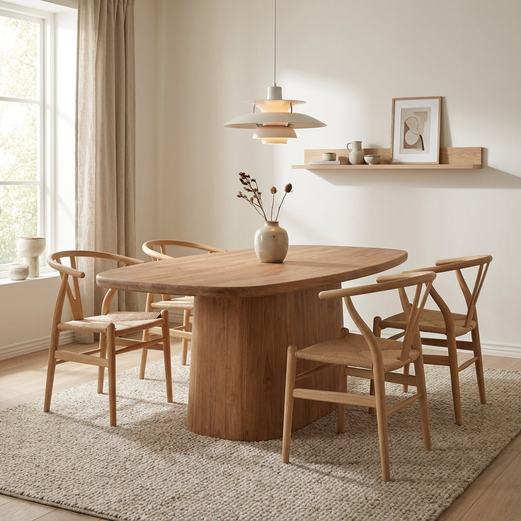 Ovalt Spisebord til 8 i træ (ID193)