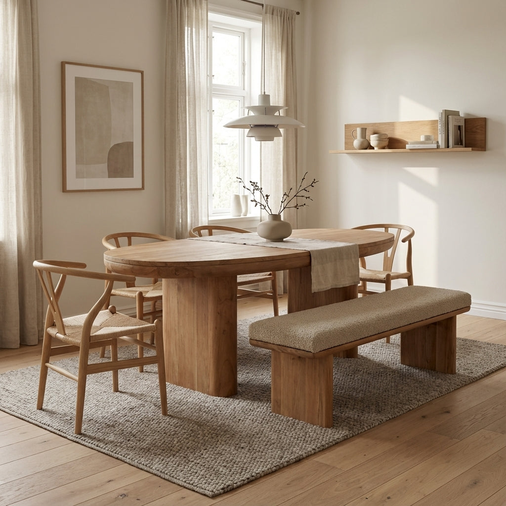 Ovalt Spisebord til 10 i træ (ID192)