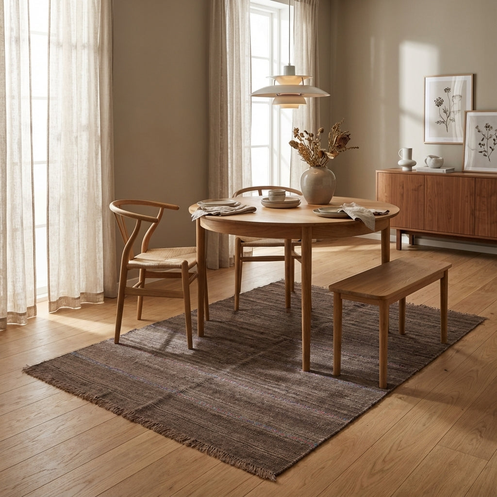 Kelim tæppe – Moderne Uld & Garn Fladvævet (ID301)