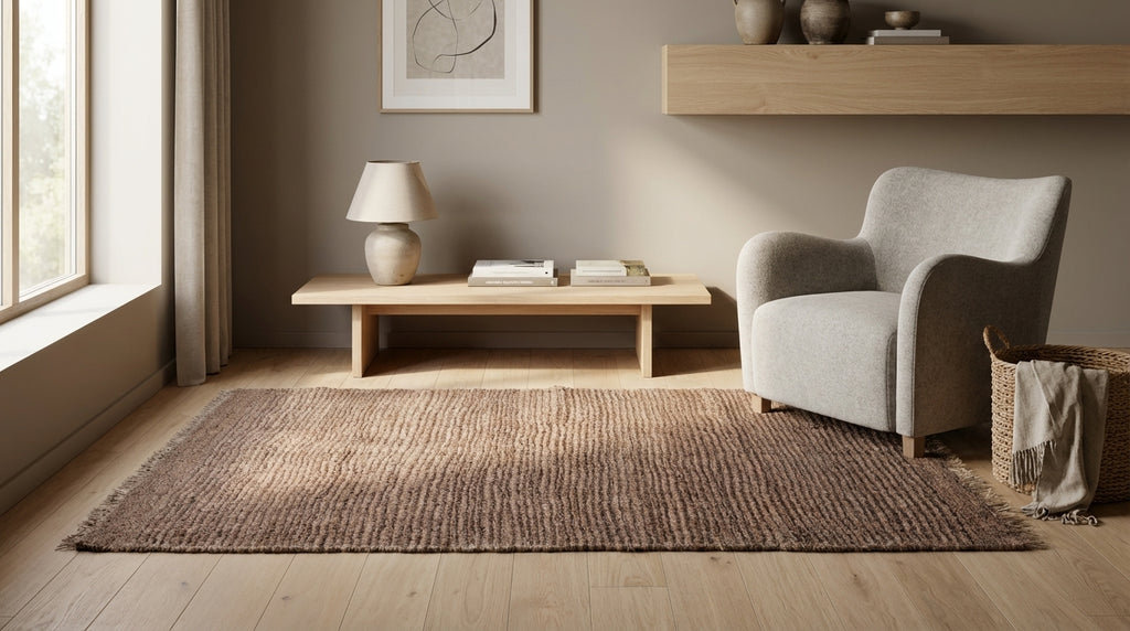 Kelim tæppe – Warm Taupe Solid (ID319)