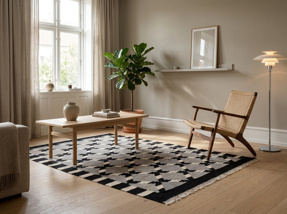 Håndvævet afghansk kelim-tæppe (ID24)