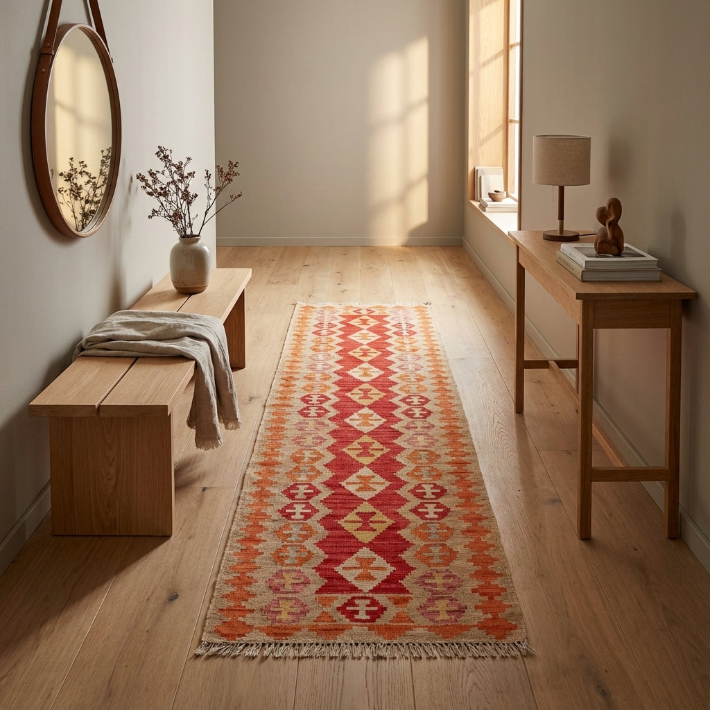 Håndvævet afghansk kelim-tæppe (ID16)