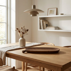 Moderne serveringsbakke i teaktræ (ID146)