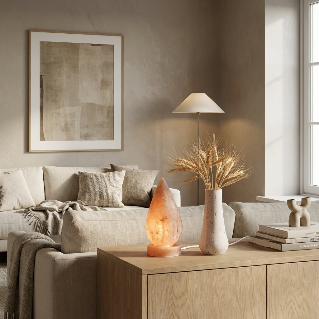 Moderne bordlampe i sten (ID55)