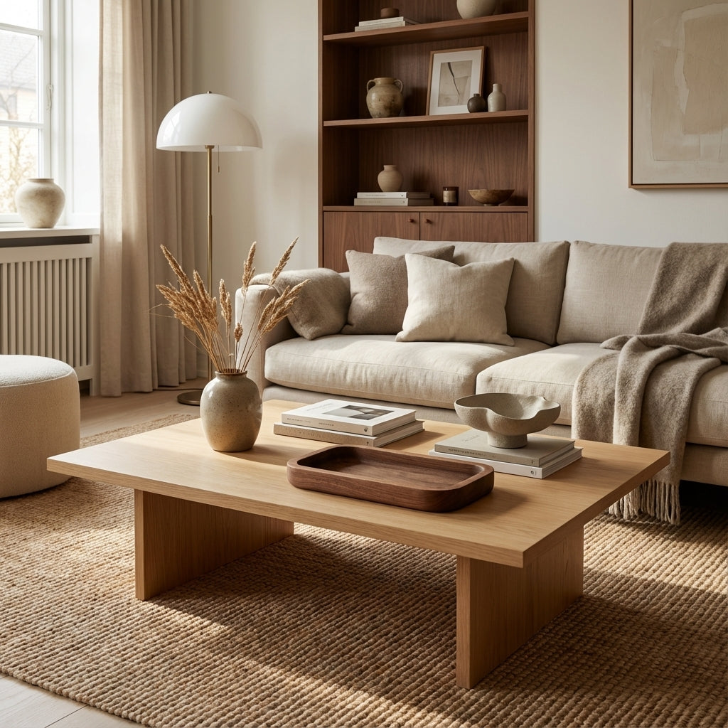 Moderne serveringsbakke i teaktræ (ID143)