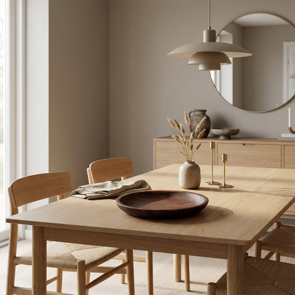 Moderne tallerken i teaktræ (ID151)