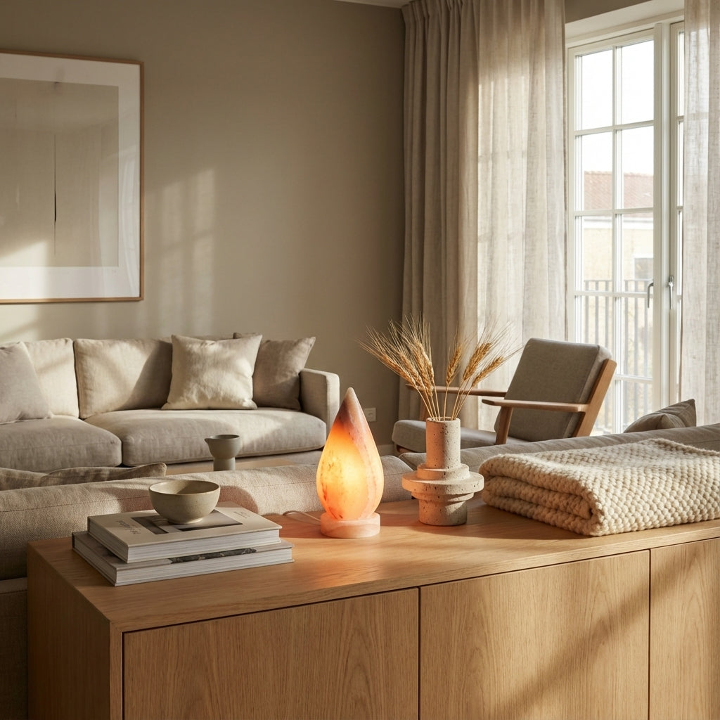 Moderne bordlampe i sten (ID60)