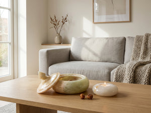 Moderne opbevaringskrukke i sten (ID73)