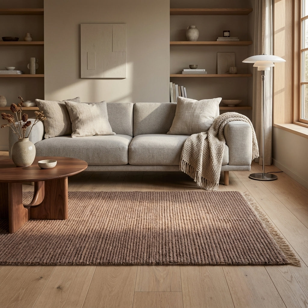 Kelim tæppe – Rust meleret Fladvævet (ID322)