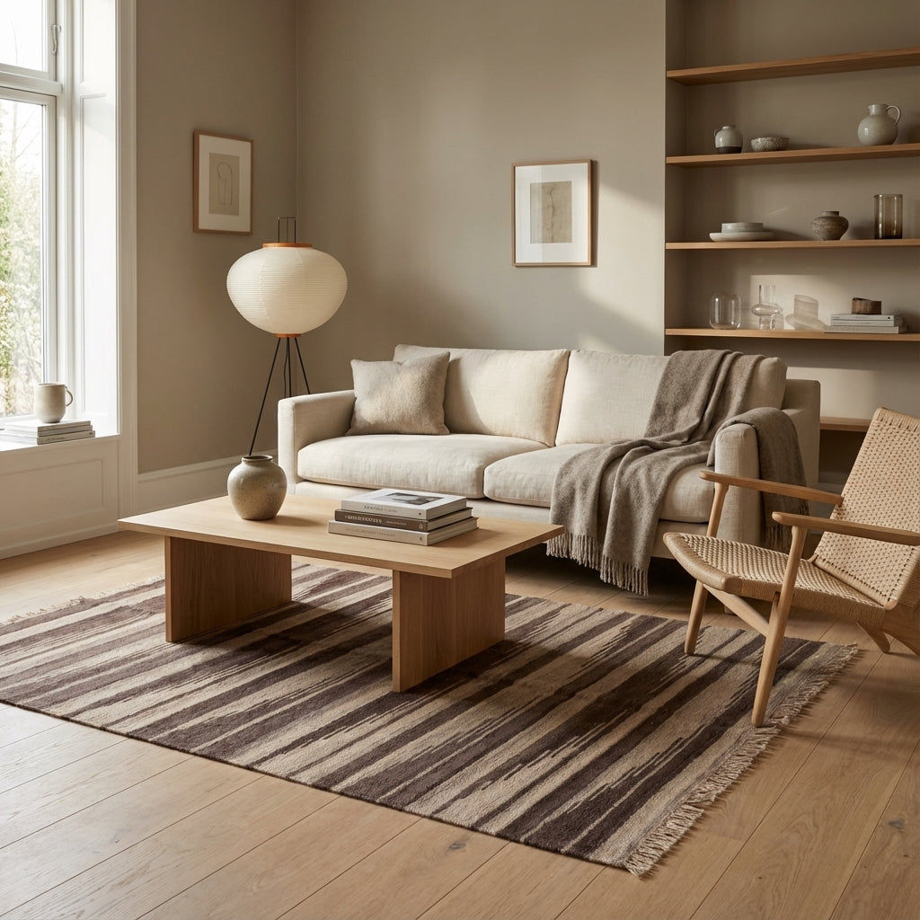 Kelim tæppe – Moderne Uld & Garn Fladvævet (ID282)