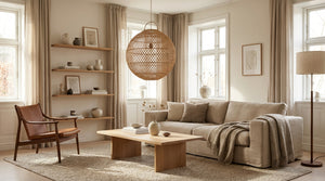 Rund bambuslampe (ID259)