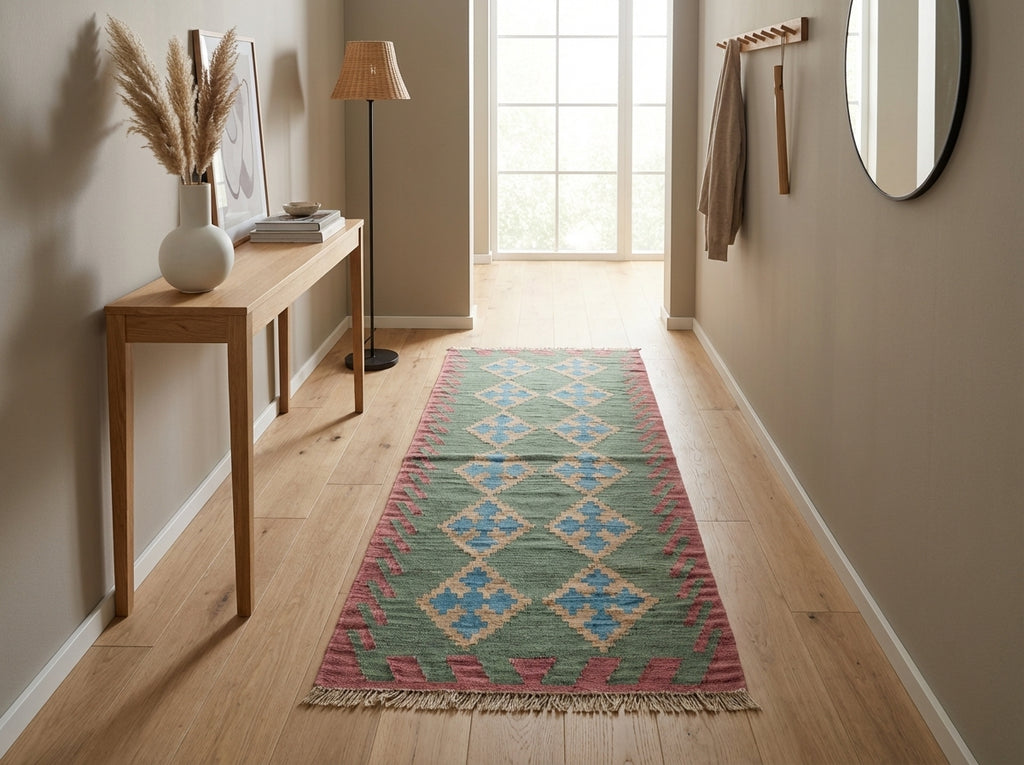 Håndvævet afghansk kelim-tæppe (ID42)