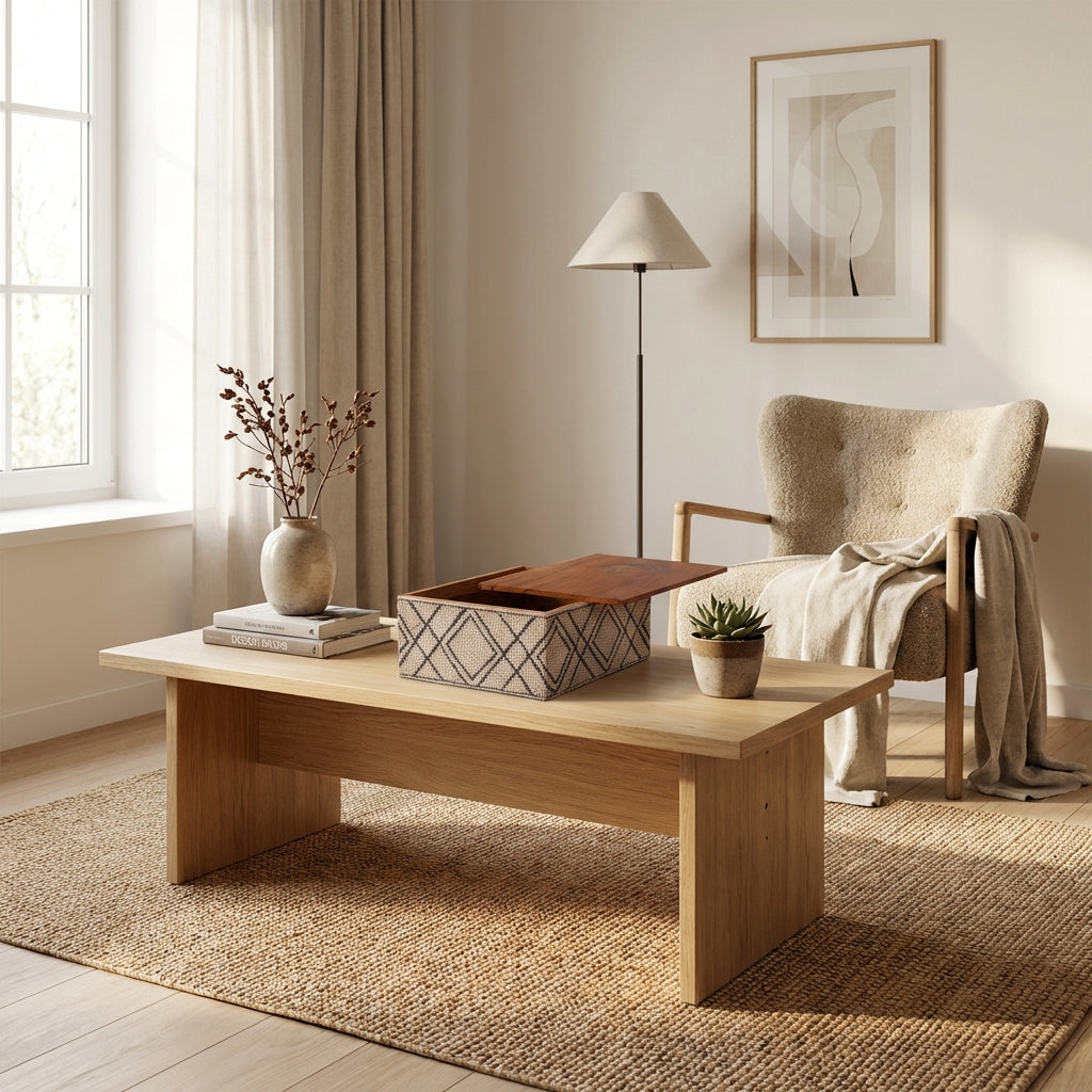 Teaktræ opbevaringskasse – Træflet (ID278)