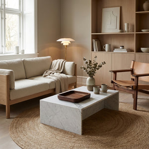 Moderne serveringsbakke i teaktræ (ID140)