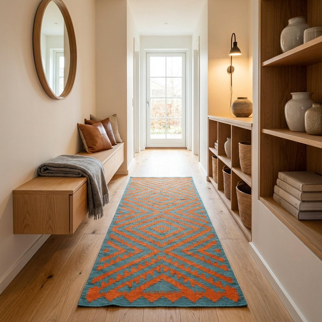 Håndvævet afghansk kelim-tæppe (ID13)