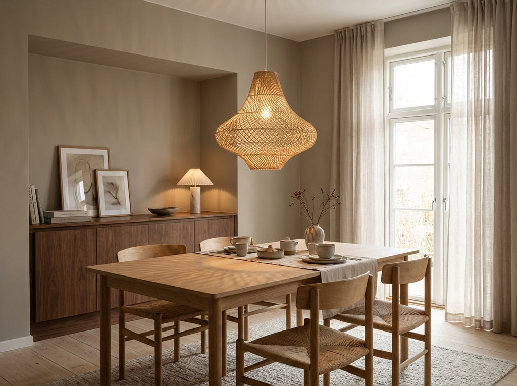 Kalabasformet bambuslampe (ID269)