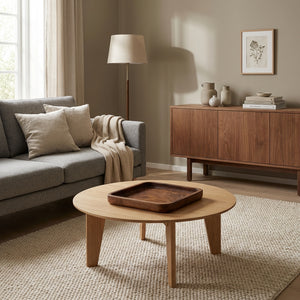 Moderne serveringsbakke i teaktræ (ID139)