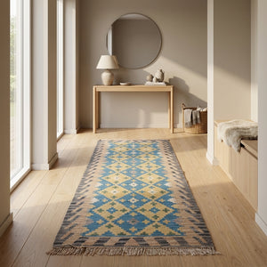 Kelim tæppe – Moderne Uld & Garn Fladvævet (ID306)