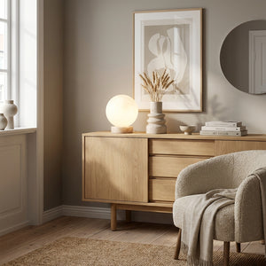 Moderne bordlampe i sten (ID62)