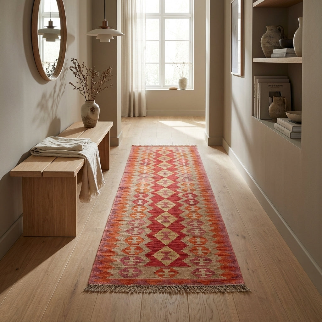 Håndvævet afghansk kelim-tæppe (ID44)