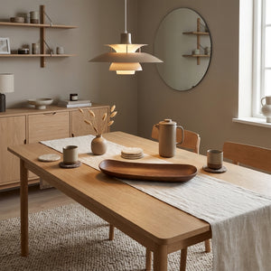 Moderne serveringsbakke i teaktræ (ID147)