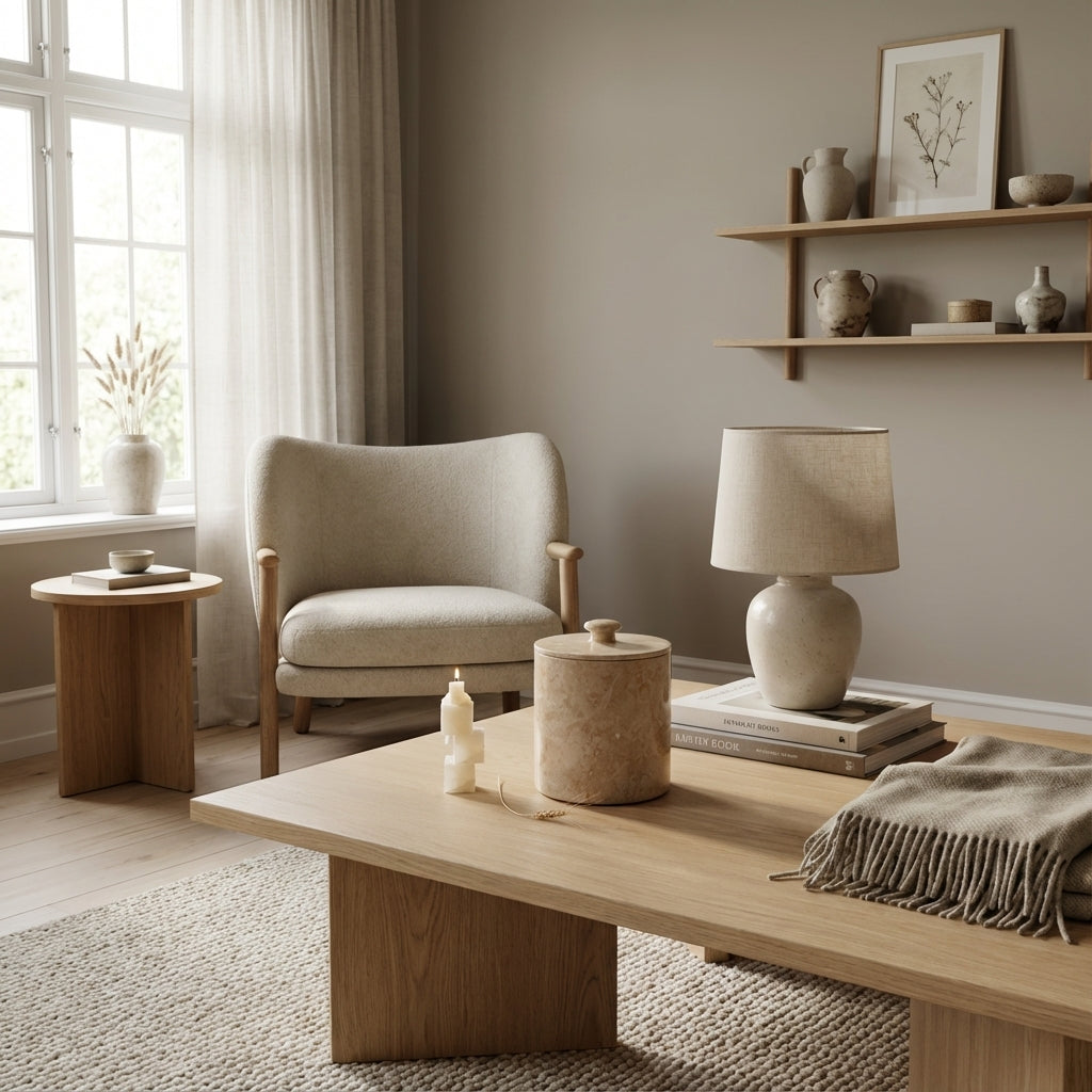 Moderne opbevaringskrukke i sten (ID120)