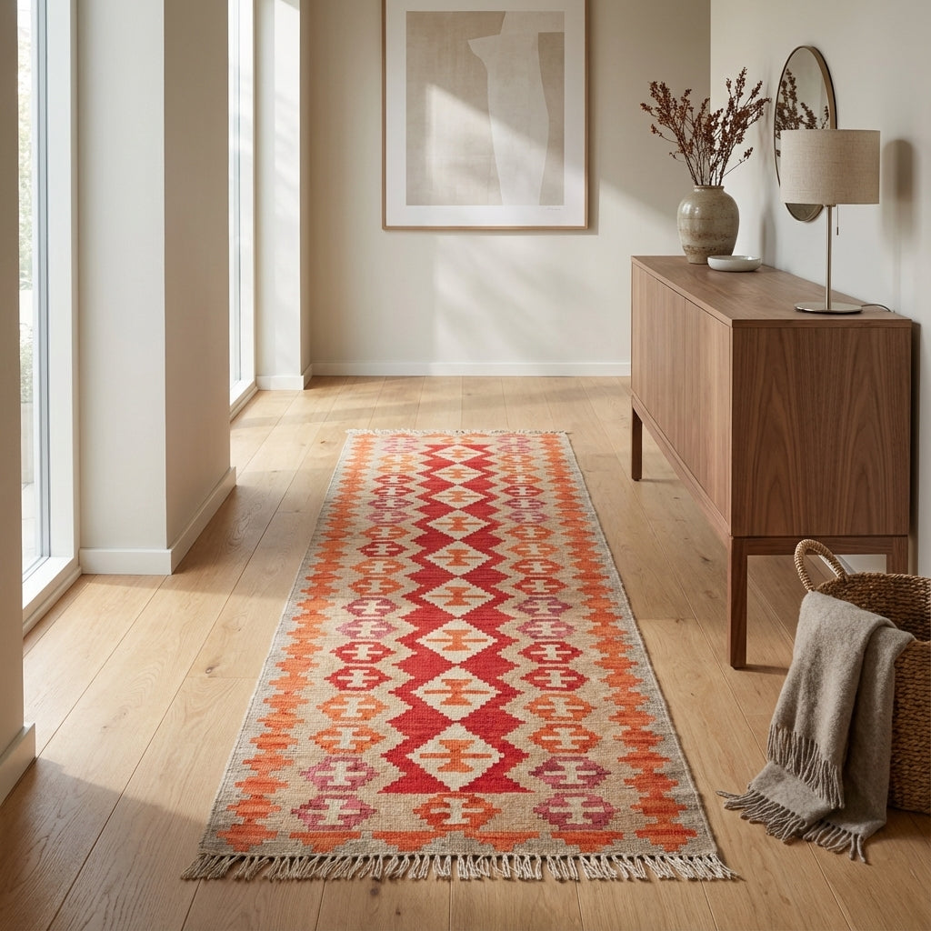 Håndvævet afghansk kelim-tæppe (ID19)