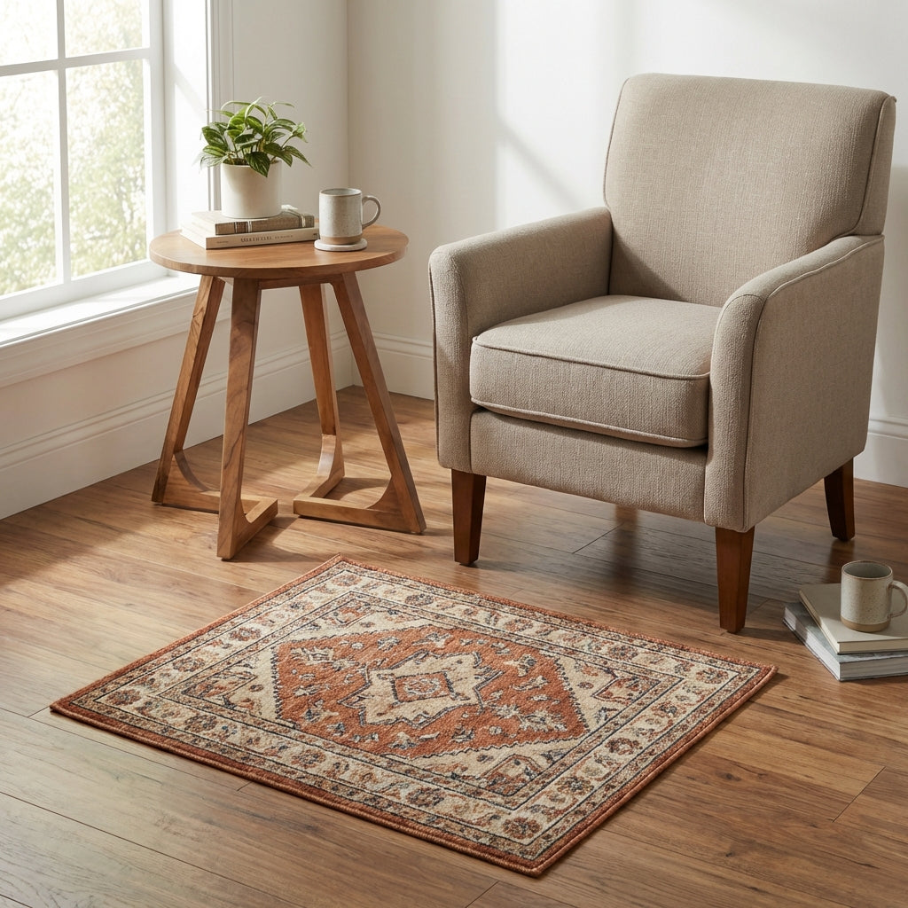 Rundt sofabord i teaktræ (ID215)