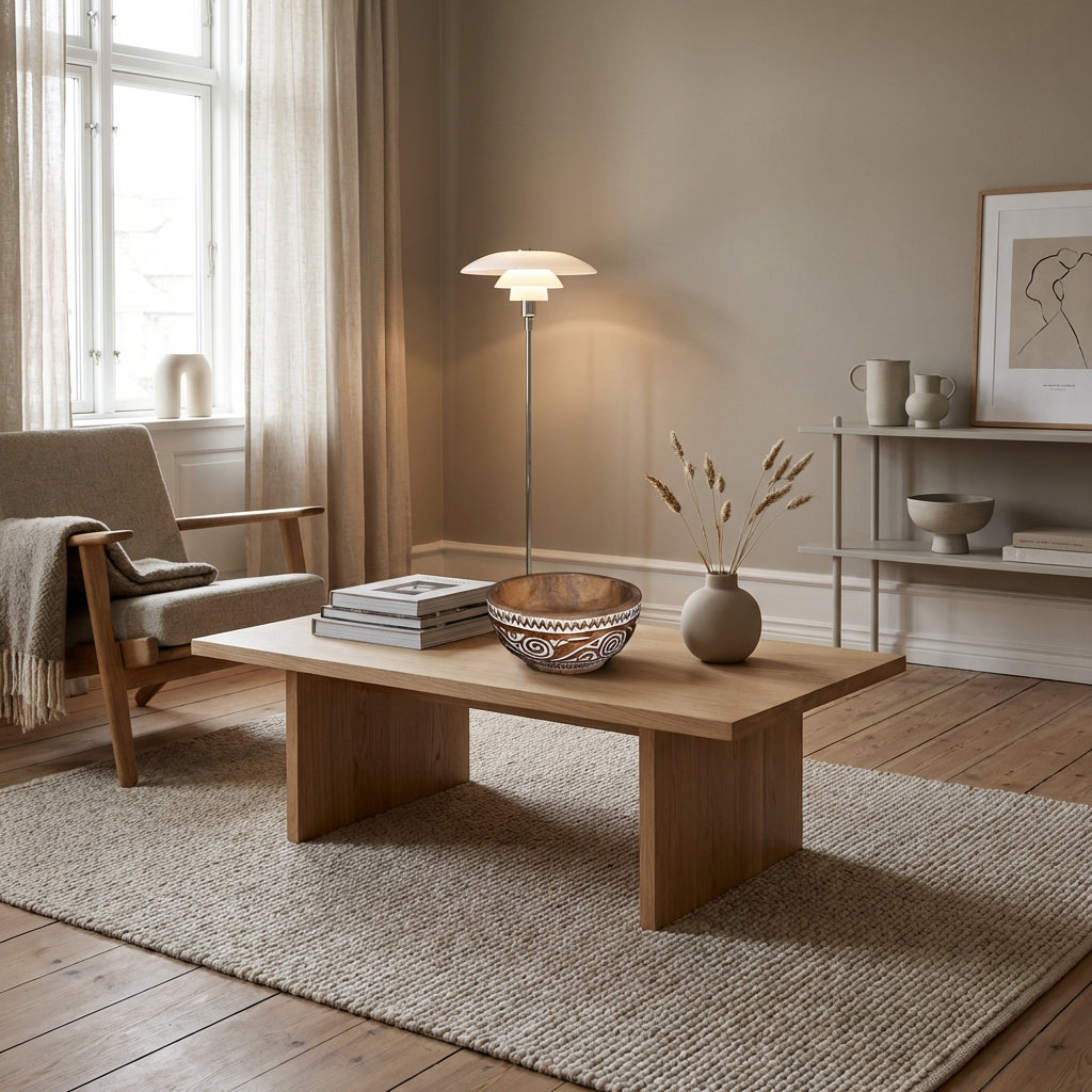 Udskåret skål i naturtoner (ID256)