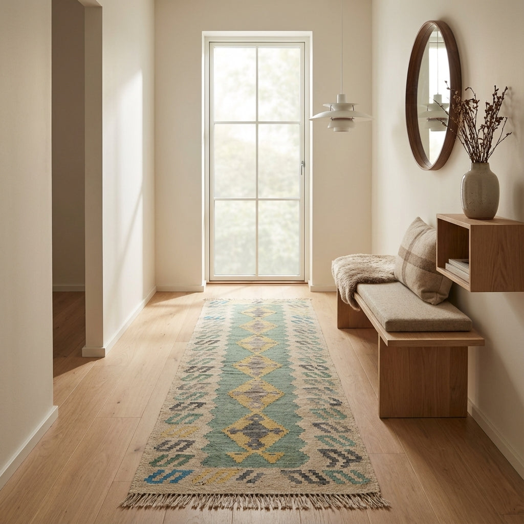 Håndvævet afghansk kelim-tæppe (ID29)